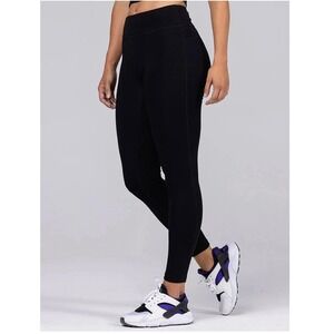 Allwear Women's Bamboo Leggings Size 2 Black High Rise Stretch Athleisure lounge